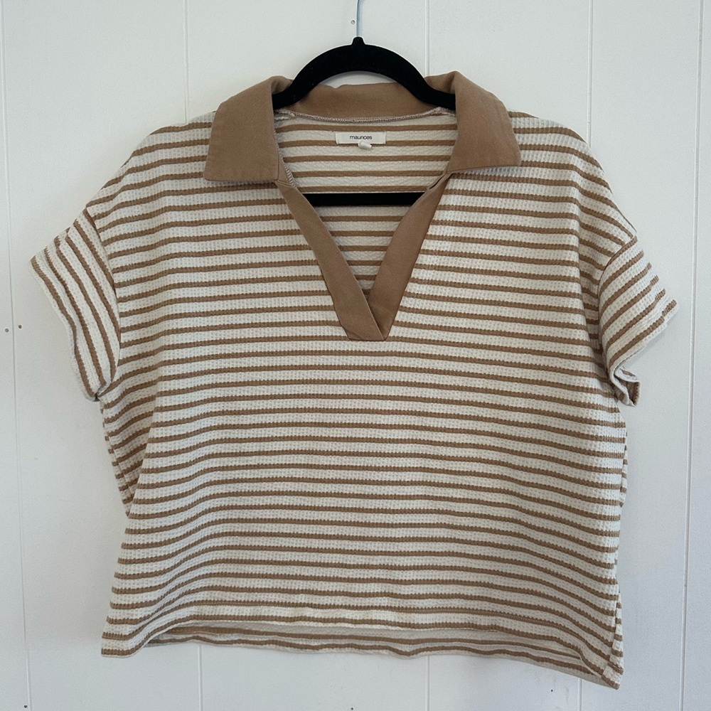 Cropped Polo Tan